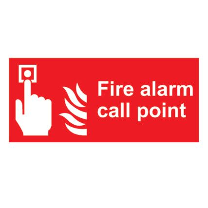 Fire Alarm Call Point Rigid PVC Sign 200mm x 100mm