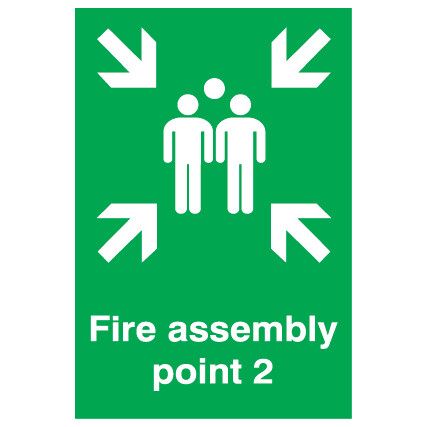 Fire Assembly Point Rigid PVC Sign - 297 x 420mm