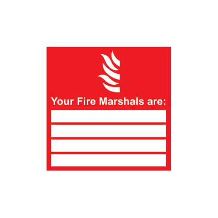 Fire Marshals Rigid PVC Sign 210mm x 297mm