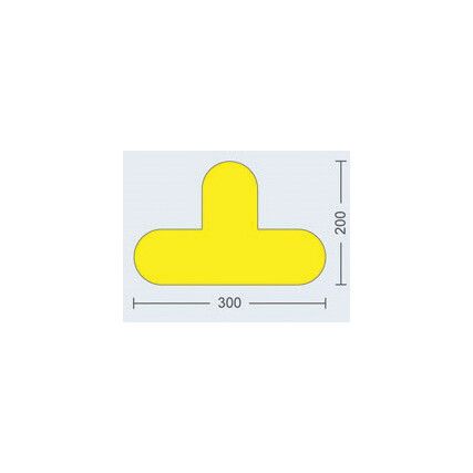 FLOOR SIGNALLING 200x300m m YELLOW "T" (PK-10)