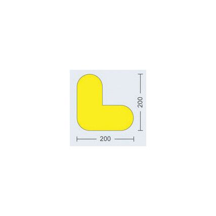 FLOOR SIGNALLING 200x200m m YELLOW "L" (PK-10)