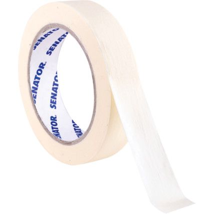 Masking Tape, Crepe Paper, 25mm x 50m, Cream