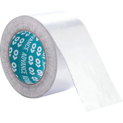 AT502 Flame Retardant Tape, Aluminium Foil, Silver, 75mm x 45m