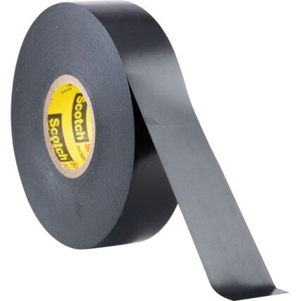 Electrical Tape, Vinyl, Black, 19mm x 20m, Pack of 1