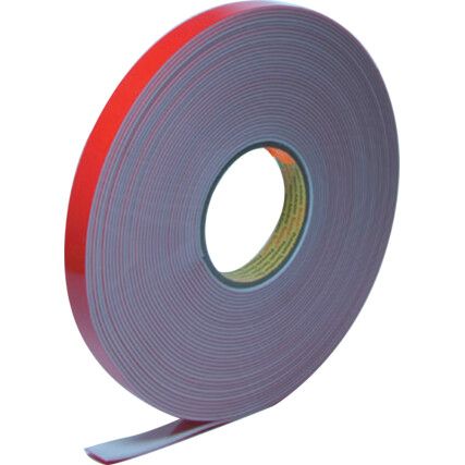 VHB™ 4912F Double Sided Tape, Acrylic Foam, White, 6mm x 16.5m