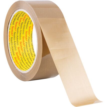 Scotch® 371 Packaging Tape, Polypropylene, Brown, 38mm x 66m