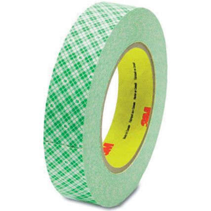 410M Double Sided Tape, Paper, White/Green, 51mm x 33m