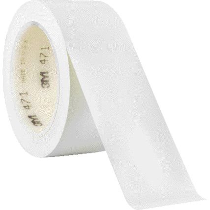 471, Adhesive, Floor Marking Tape, Vinyl, White, 50mm x 33m