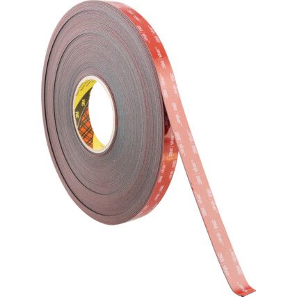 VHB™ 5925F Bonding Tape, Acrylic Foam, Black, 19mm x 33m