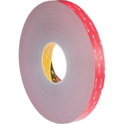 VHB™ GPH-060GF Double Sided Tape, Acrylic Foam, Grey, 19mm x 33m