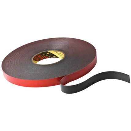 VHB™ 5952F Double Sided Tape, Acrylic Foam, Black, 25mm x 33m