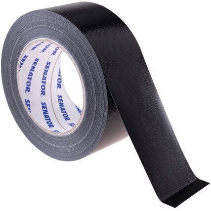 Duct Tape, Polycloth, Black, 50mm x 50m