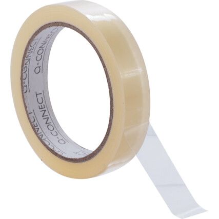 Packaging Tape, Polypropylene, Clear, 19mm x 66m, Pack of 8