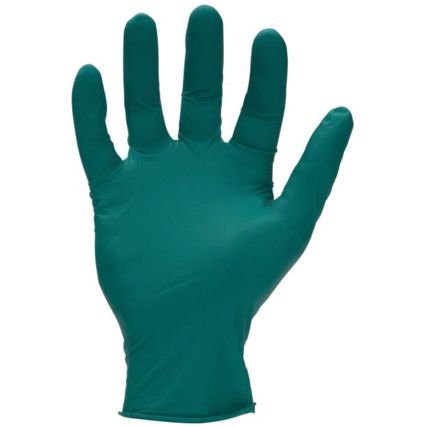 Powerform S6 Disposable Gloves, Teal, Nitrile, 5mil Thickness, Powder Free, Size L, Pack of 100