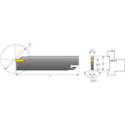 DGFH 32-4 DO-GRIP Double Ended Parting And Grooving Blade