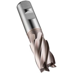 Series C246 HSS-E Flatted Shank Multi Flute End Mill - TiCN Coated - Metric  thumbnail-3