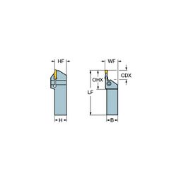 RF123E Style CoroCut® 1-2 Shank Tools for Parting and Grooving thumbnail-1