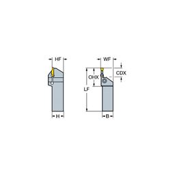 RF123J Style CoroCut® 1-2 Shank Tools for Parting and Grooving thumbnail-0