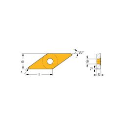 VCGT AS Turning Inserts Grade IC20 thumbnail-1