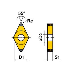 DCGT Turning Inserts Grade 1105 thumbnail-0