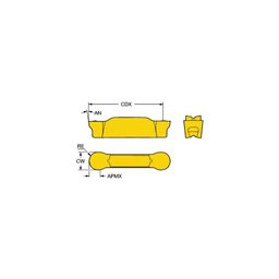 N123F2 CoroCutⓇ 1-2 Profiling Inserts Grade 4325 thumbnail-0