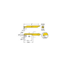 CXS-05R CoroTurnⓇ XS Solid Carbide Tool For Profiling Grade 1025 thumbnail-0