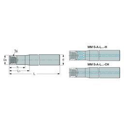 MM S-A Straight Shank Multi-Master Shanks For Carbide Milling Heads  thumbnail-1