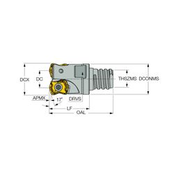 FFX4 ED M Small Diameter Fast Feed Endmills With FLEXFIT Threaded Connection thumbnail-1