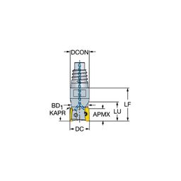 R390 CoroMillⓇ 390 Square Shoulder Milling Cutter - EH thumbnail-0