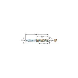 R840 CoroDrillⓇ Delta-C Weldon Shank Solid Carbide Drill With Internal Coolant Grade 1220 thumbnail-0