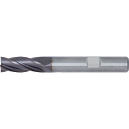 Carbide Weldon Shank 4 Flute End Mill, FIREX© Coated - Metric thumbnail-0