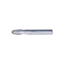 Carbide Plain Shank 2 Flute Ball Nosed Slot Drills - Regular Series - Metric thumbnail-0