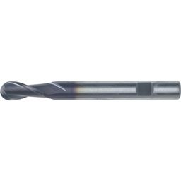 Series 12 HSS-Co 2 Flute Weldon Shank Long Series Ball Nose Slot Drills - TiCN Coated - Metric  thumbnail-0