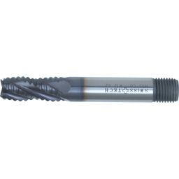 HSS-Co 8% Threaded Shank Coarse Pitch Roughing End Mills: Series 42, Regular - TiALN Coated thumbnail-0