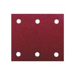 Aluminium oxide 1/4 Sheet (114 x 102mm) abrasive, 6 Hole, Hook-n-Loop Backed -PK10  thumbnail-0