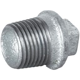 British Standard Malleable Iron Pipe Fittings  Blanking Plug - Galvanised  Finish thumbnail-0