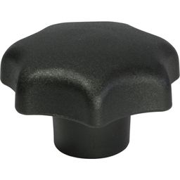 GN 6336 Star Knobs - Plastic Matte Black Zinc Plated Bushing thumbnail-0