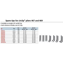 45° and 90° Circlip Plier Spare Tip Set thumbnail-0