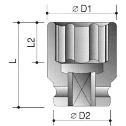 Chrome Molybdenum Impact Sockets: 1" Drive BSW Size, Standard Length, 6-Point thumbnail-1