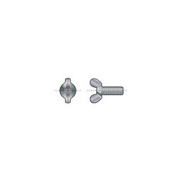 Wing Screw - Cast Iron - BZP (Bright Zinc Plated) - Rounded Wings - DIN 316 -  Metric thumbnail-0