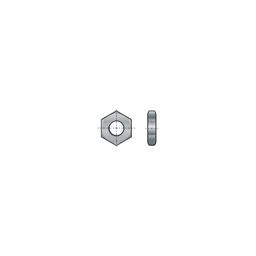 Hexagon Thin Nut, Metric - Steel - Standard (Self Colour) - MF (Metric Fine) - Plain - Grade 4 - DIN 439 B (1987) thumbnail-0