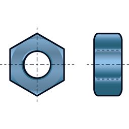 Hexagon Nuts, Metric, BZP thumbnail-0