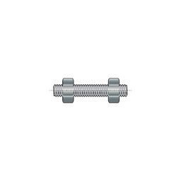 Screwed Studding - UNC - Steel - Grade B7/2H -  Stud Bolt With 2 Hex Nuts - BS 4882 thumbnail-0