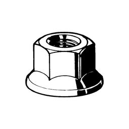 Prevailing Torque Hexagon Nut With Flange - UNC - Steel - BZP (Bright Zinc Plated) - IFI - 100/107 - ASME  B18.16.6  thumbnail-0