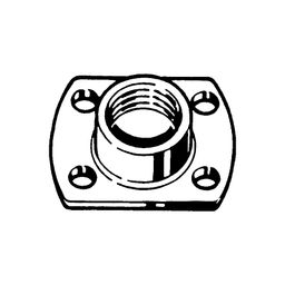 Weld Nut With Smooth Flange - Metric - Steel  thumbnail-1