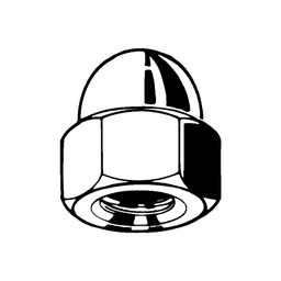 Hexagon Dome Nut - High Type, Metric - Steel - Grade 6 - DIN 1587 (1987) thumbnail-3