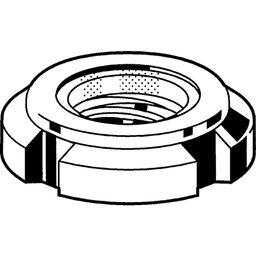 Lock Nuts - Metric - Steel - Z&Y (Zinc Yellow Passivated) - Slotted Round With Non-Metallic Insert thumbnail-0