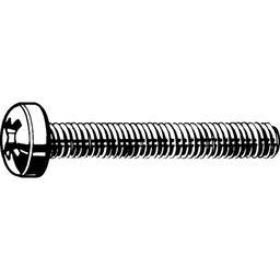 Machine Screw, Metric - Steel - ZBP (Zinc Black Passivated) - Grade 4.8  - Cross Recessed Raised Cheese Head Screw - DIN 7985 - H  thumbnail-1