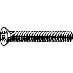 Machine Screw, Metric - Steel  - ZBP (Zinc Black Passivated) - Grade 4.8 - Cross Recessed Countersunk Head Screw - DIN 965 - H  thumbnail-1