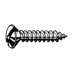 Self Tapping Screw, Metric - Zinc Plated Steel - Slotted Countersunk - DIN 7973C thumbnail-0